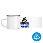 Кружка металлическая белая (круговая запечатка)