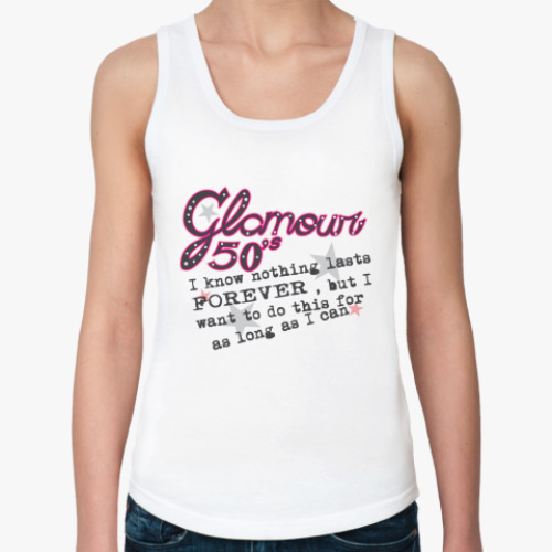 Женская майка с принтом Glamour