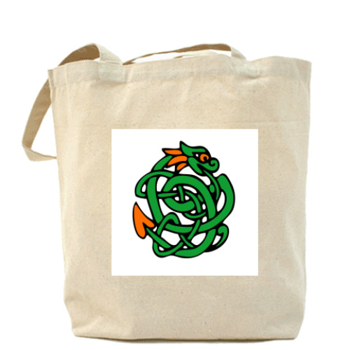 Сумка шоппер с принтом Змея