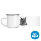 Кружка металлическая белая (круговая запечатка)