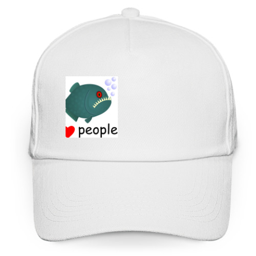 Кепка бейсболка с принтом I love people