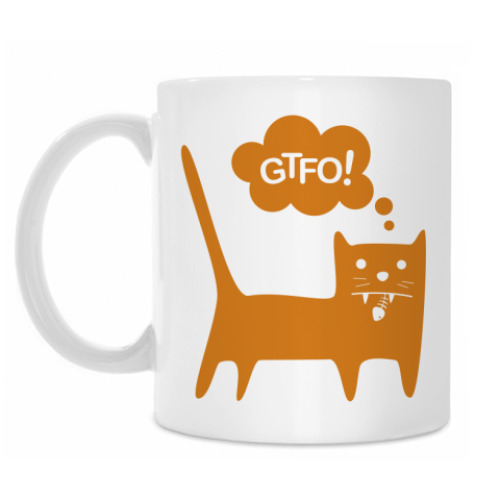 Кружка с принтом GTFO!