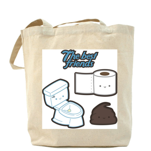 Сумка шоппер с принтом The best friends