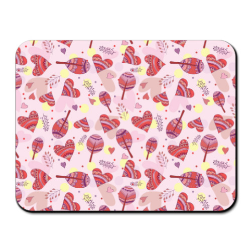 Коврик для мыши с принтом Влюбленное настроение