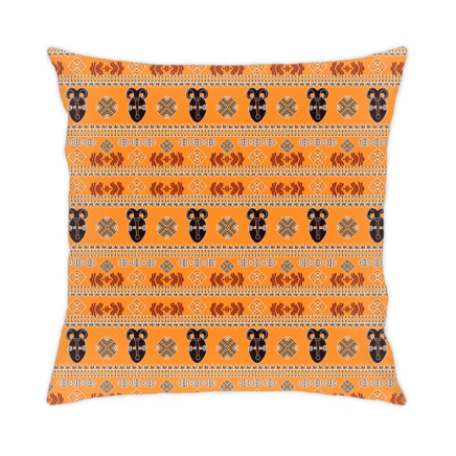 Подушка с принтом Этнический африканский  паттерн