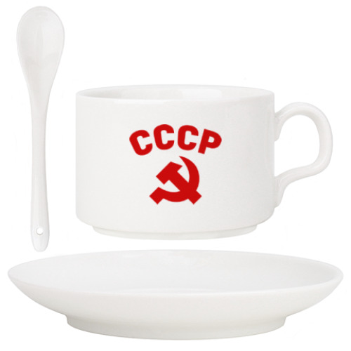 Кофейный набор с принтом СССР