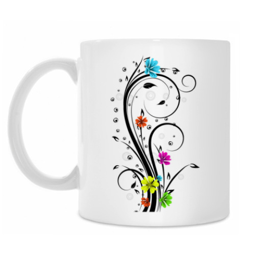 Кружка с принтом Цветочек