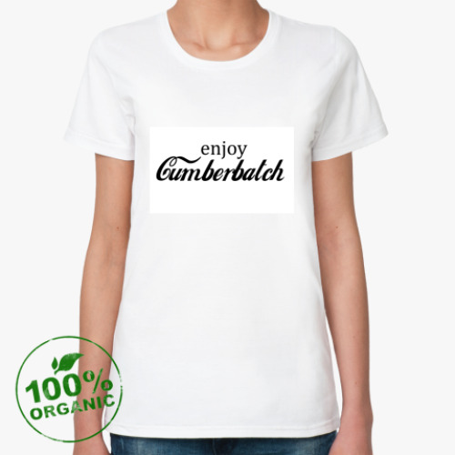 Женская футболка из органик-хлопка с принтом Cumberbatch