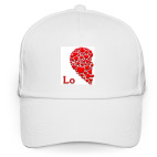 Кепка / бейсболка, белая (печать) Половинка Сердца