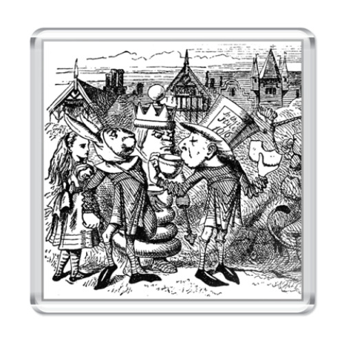 Магнит с принтом  'Чаепитие'