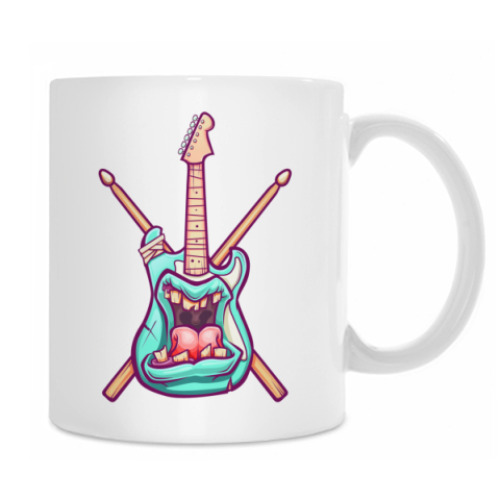 Кружка с принтом Guitar Monster