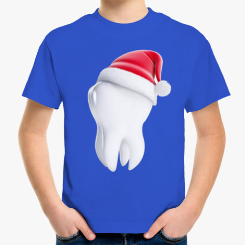Детская футболка с принтом Зуб Санты
