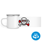 Кружка металлическая белая (круговая запечатка)