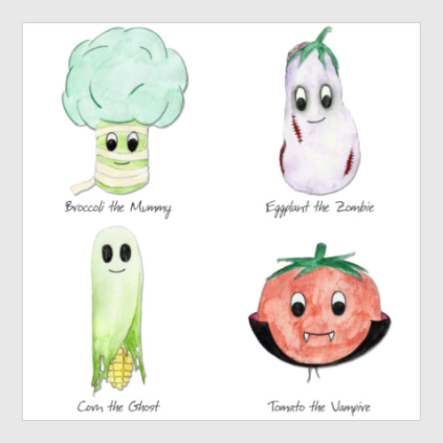 Постер с принтом Spoory Vegetables