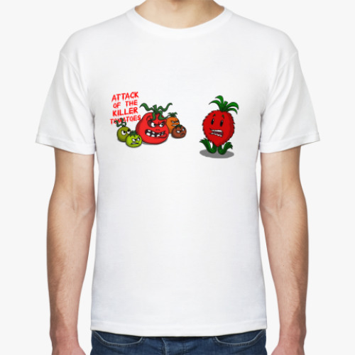 Футболка с принтом attack of the killer tomatoes