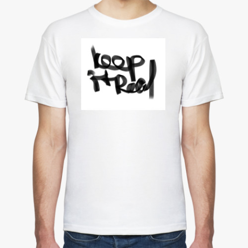 Футболка с принтом keep it real (black)