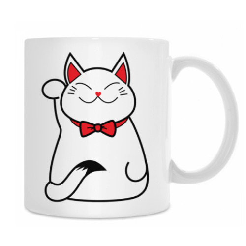 Кружка с принтом Mr Lucky Cat