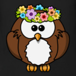 Сова с цветами