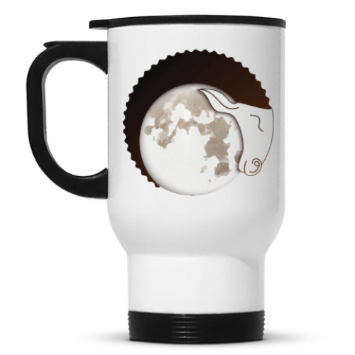 Кружка-термос с принтом Лунный Баран