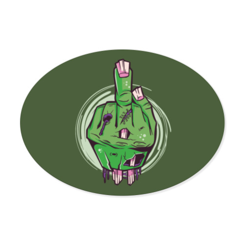 Виниловые наклейки с принтом Средний палец мертвеца