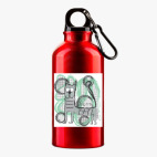 Металлическая бутылка 400 мл UV-DTF