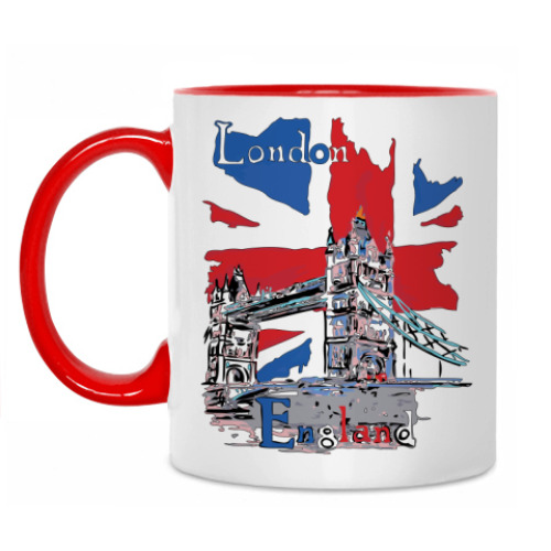 Кружка с принтом Union Jack