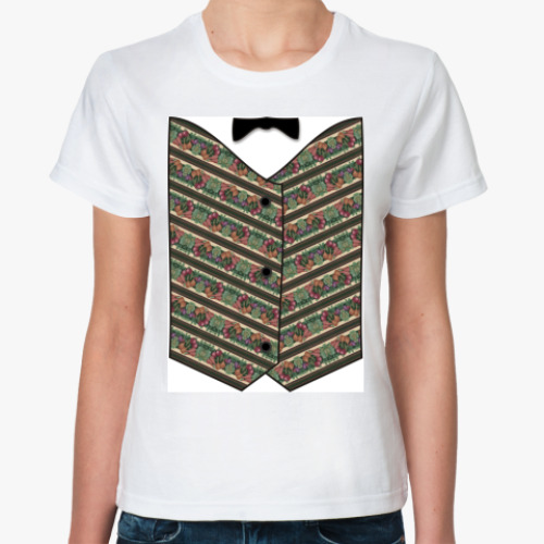 Классическая футболка с принтом Жилет ж.5