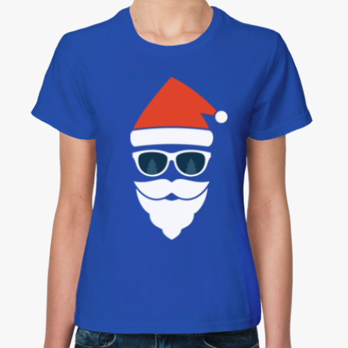 Женская футболка с принтом COOL SANTA