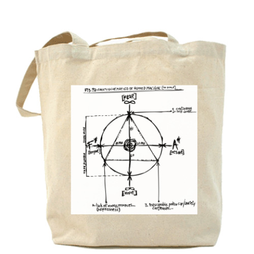 Сумка шоппер с принтом  GY!BE